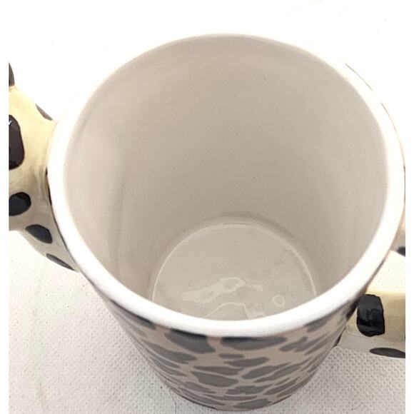 MUG/CUP-Leopard Print-Leopard Head and Handle, Unique, Holds 8 oz/1 cup - Picture 5 of 13
